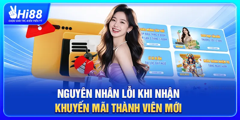 Nguyên nhân lỗi khi nhận khuyến mãi thành viên mới